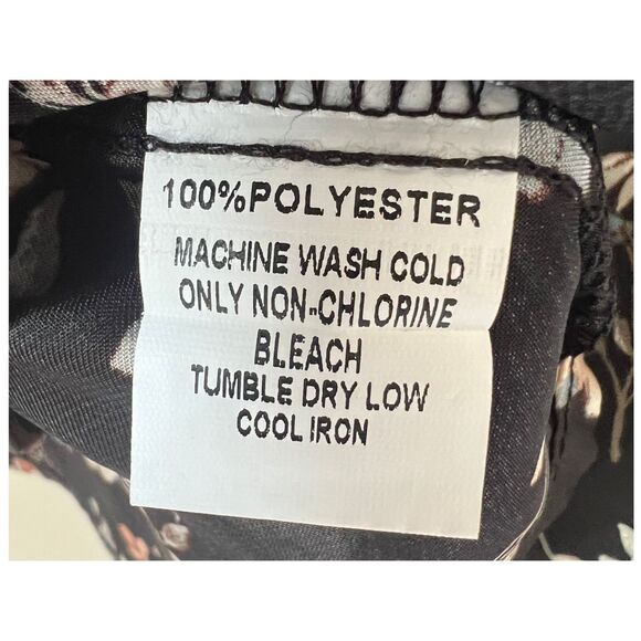 Papermoon Women's Top Floral Blouse Size XSP  Black Off Shoulder - Picture 8 of 9